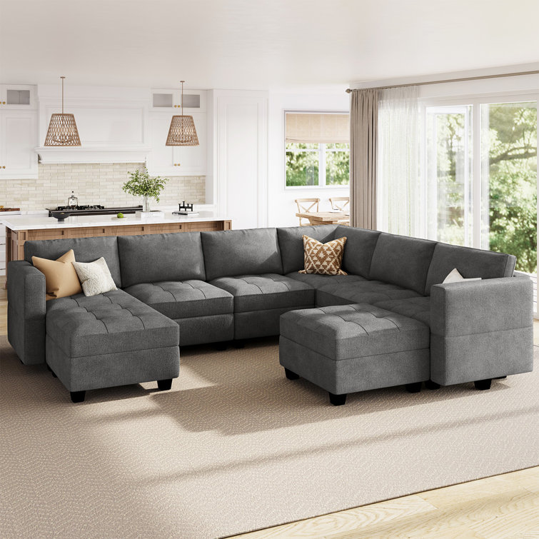 Honbay Modular U Shaped Sectional Sofa With Chaise And Storage Ottoman Wayfair